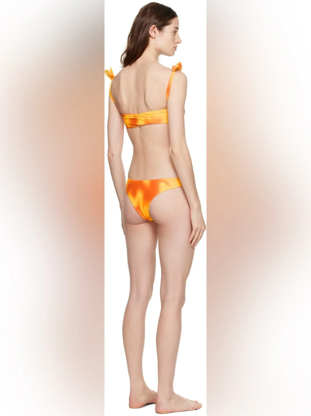 DANIELLE GUIZIO SSENSE Exclusive Yellow & Orange Mona Bikini Set Size M